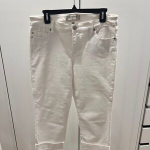 Liverpool Women's Crisp White Cropped Jeans
